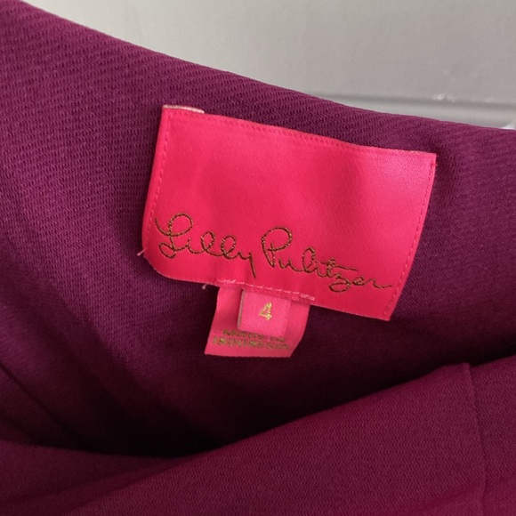 Lilly Pulitzer Bordeaux one shoulder dress - Picture 5 of 6